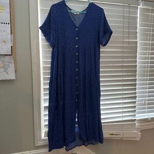 Brass and roe blue midi